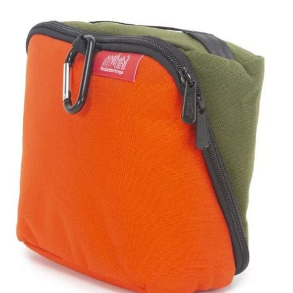 Manhattan Portage Other - MANHATTAN PORTAGE Newtown unisex toiletry case bag- Orange / Olive green